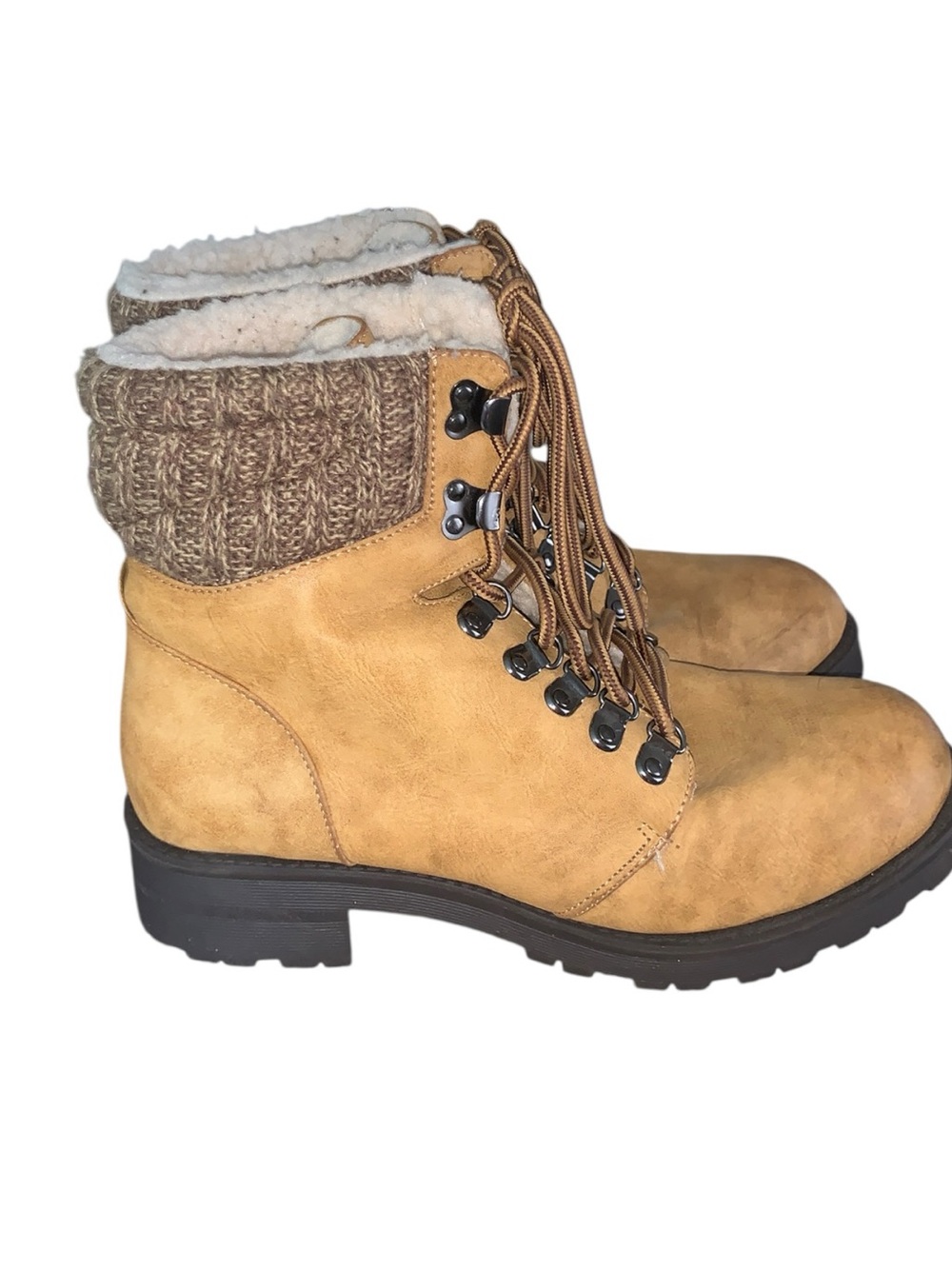 Mia Maylinn Cozy Lace-Up Women's Winter Boots Faux Fur